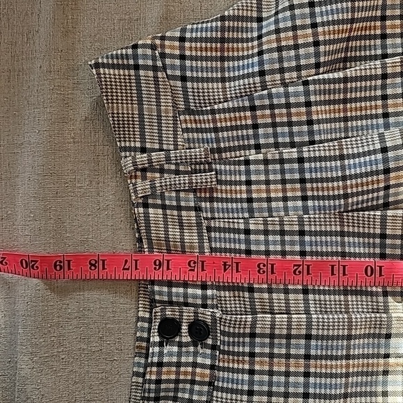 GLASSONS Plaid Pleated Mini Skirt Light Academia Size 14 - Picture 5 of 12